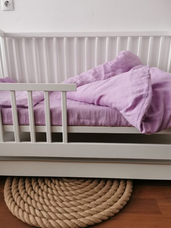 Vaikiškas lininių pataliukų komplektas „Švelni levanda“