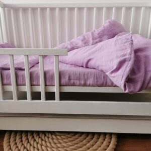 Vaikiškas lininių pataliukų komplektas „Švelni levanda“