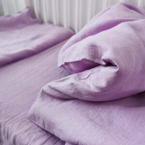 Vaikiškas lininių pataliukų komplektas „Švelni levanda“