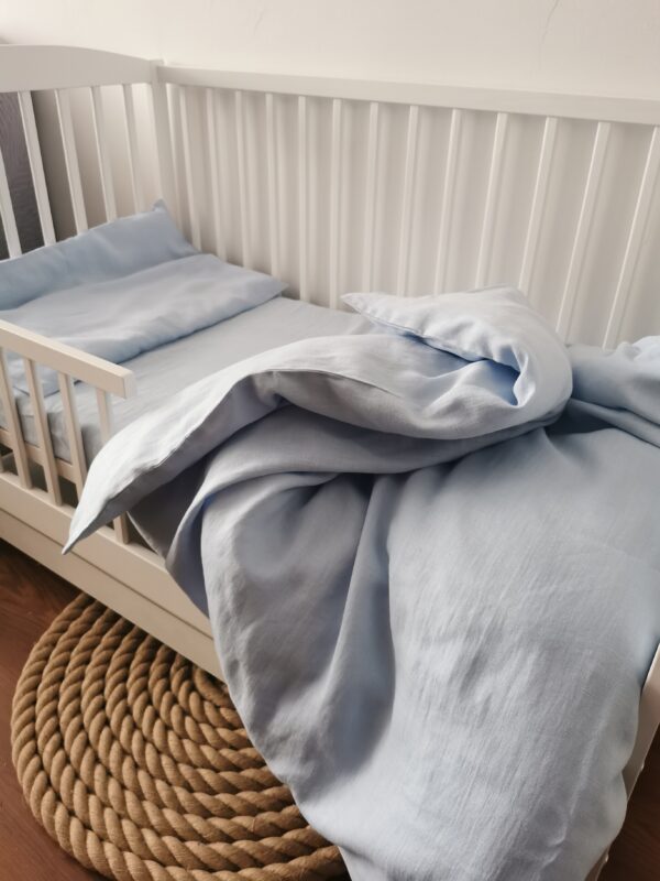 Vaikiškas lininių pataliukų komplektas „Debesėlis“