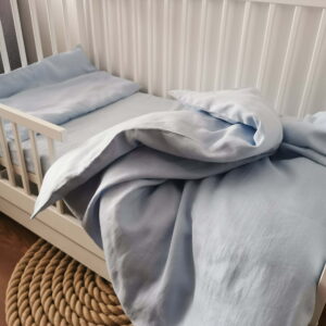 Vaikiškas lininių pataliukų komplektas „Debesėlis“