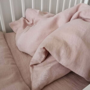 Vaikiškas lininių pataliukų komplektas „Karamelė“