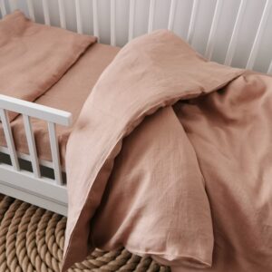 Vaikiškas lininių pataliukų komplektas „Meškiukas rudnosiukas“