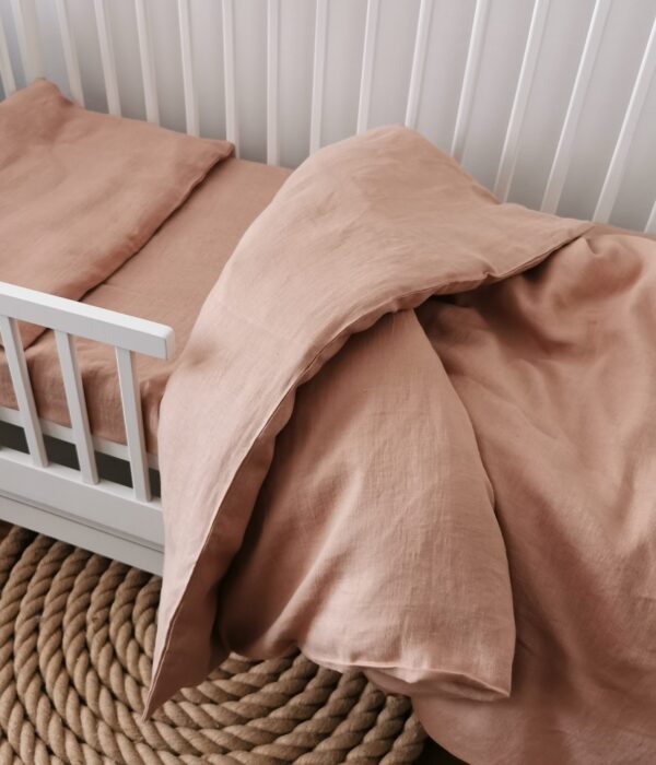 Vaikiškas lininių pataliukų komplektas „Meškiukas rudnosiukas“