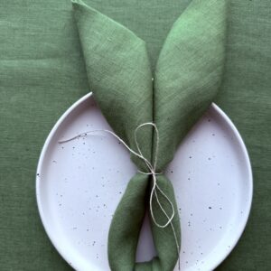 Lininis stalo takelis su servetėlėmis „Pavasaris“