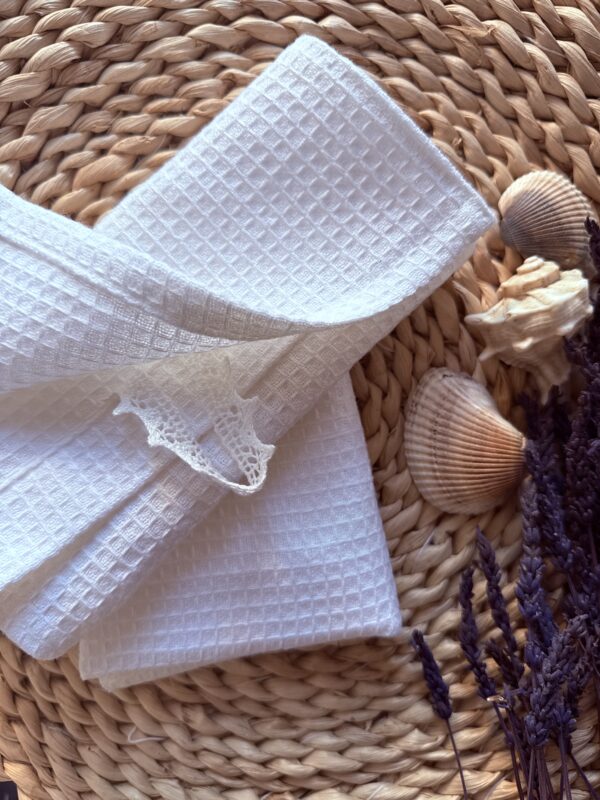 Lininiai veido rankšluostėliai