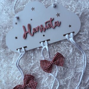 Personalizuotas kaspinėlių laikiklis „Debesėlis“