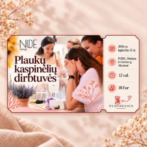 Plaukų kaspinėlių dirbtuvės | lapkričio 15 d. | Akmenė